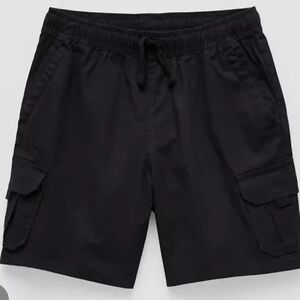 Boy's Black Cargo Shorts